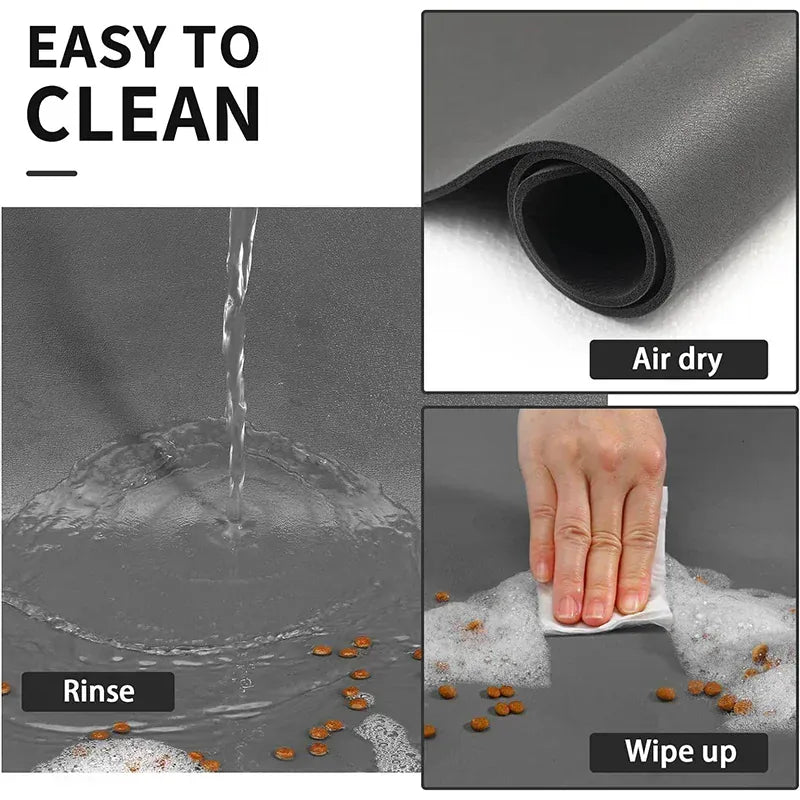 Pet Feeding Mat for Dogs & Cats | Absorbent, Quick-Dry Food & Water Placemat | Easy-to-Clean Non-Slip Pet Bowl Mat