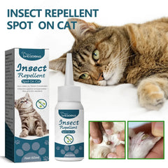 Pet Flea Killer Drops - 50ml Anti-Flea Treatment for Cats & Dogs, Tick Lice Mite Removal with Itching Relief, Ringworm Treatment