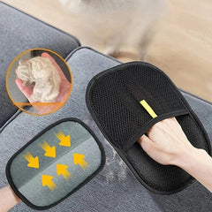 Pet Hair Removal Gloves - Reusable Double-Sided Grooming Gloves for Dogs & Cats, Static Fur Remover for Furniture & Carpets