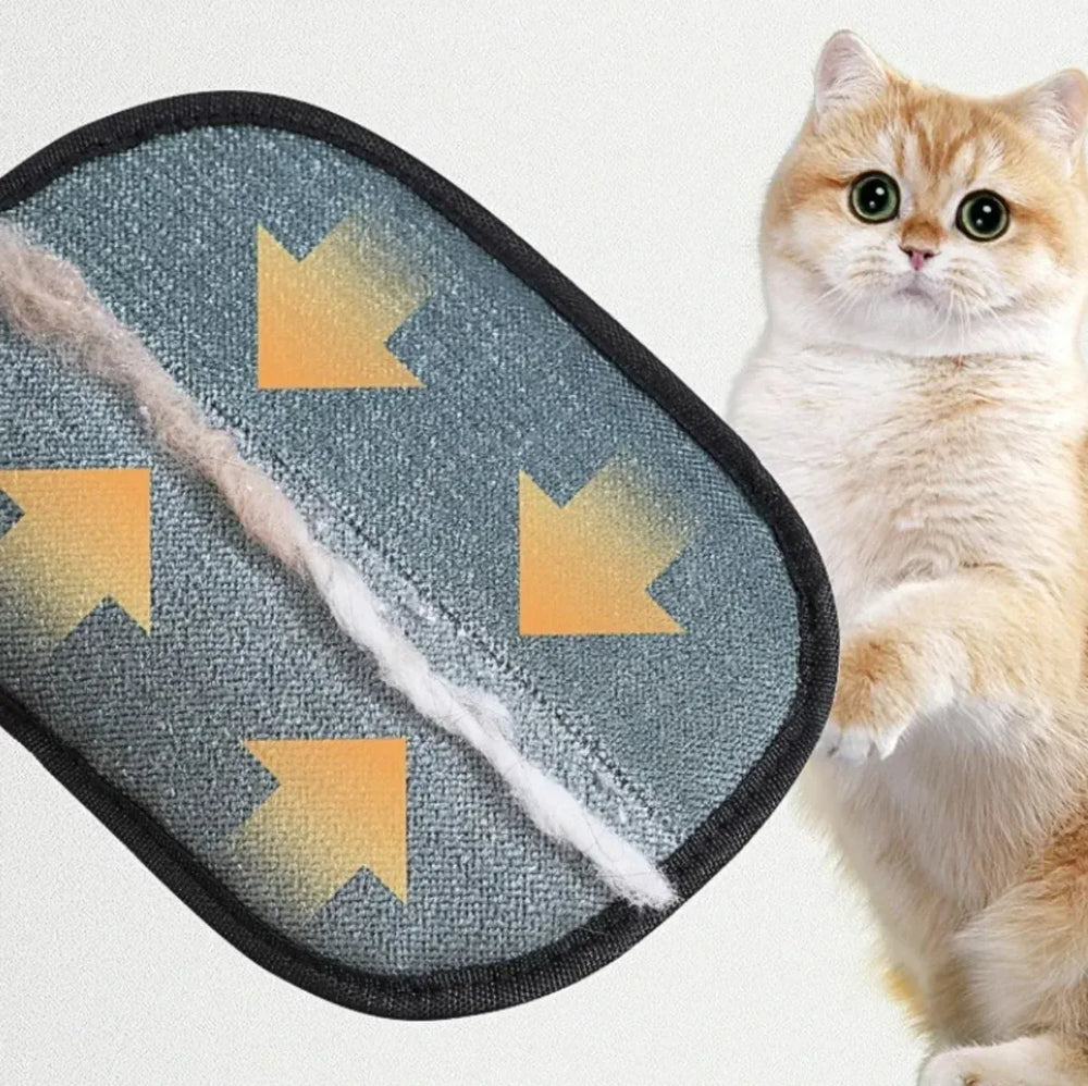 Pet Hair Removal Gloves - Reusable Double-Sided Grooming Gloves for Dogs & Cats, Static Fur Remover for Furniture & Carpets