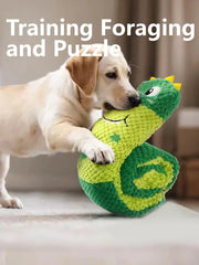 Pet Puzzle Snail Plush Toy | Interactive Dog Training Toy | Hidden Food Treat Puzzle Chew Toy | Sound & Collapsible Resistant Dog Toy