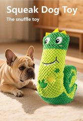 Pet Puzzle Snail Plush Toy | Interactive Dog Training Toy | Hidden Food Treat Puzzle Chew Toy | Sound & Collapsible Resistant Dog Toy