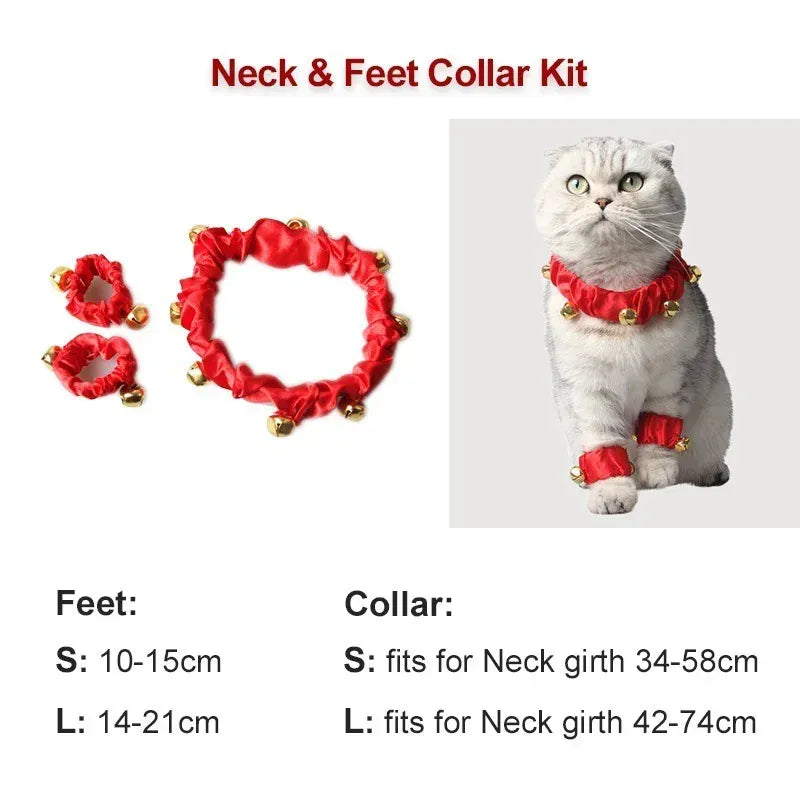 Pet Santa Claus Costume | Funny Christmas Outfit for Dogs & Cats | Warm Winter Cotton Clothes