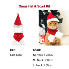 Pet Santa Claus Costume | Funny Christmas Outfit for Dogs & Cats | Warm Winter Cotton Clothes