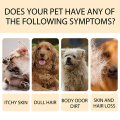 Pet Shampoo for Dogs & Cats - 100ml/300ml Flea Killer & Mite Removal, Deodorizing Itch Relief with Moisturizing Formula, Hair Softening Wash