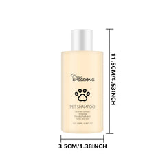 Pet Shampoo for Dogs & Cats - 100ml/300ml Flea Killer & Mite Removal, Deodorizing Itch Relief with Moisturizing Formula, Hair Softening Wash