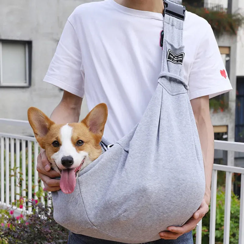 Pet Sling Carrier Bag - Adjustable Shoulder Tote for Small Dogs & Cats