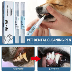 Pet Teeth Cleaning Pen for Dogs & Cats - 2-Pack Dental Care Kit, Tartar Remover & Tooth Whitening Stick, Easy Oral Hygiene Solution for Fresh Breath