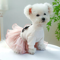 Pet Tutu Princess Dress – Lace Trim Dog & Cat Skirt for Spring Summer Parties