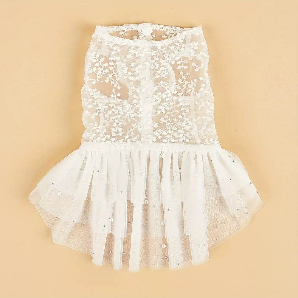 Pet Wedding Dress & Suit – Mesh Summer Outfit for Dog & Cat Wedding Party