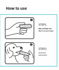 PetPet Teeth Cleaning Finger Wipes – No-Rinse Dental Care for Dogs & Cats | Reduces Plaque & Freshens Breath Teeth Cleaning Dental Finger Wipes for Dogs & Cats, Reduces Plaque & Freshens Breath No-Rinse Dog Teeth Care Finger WipE