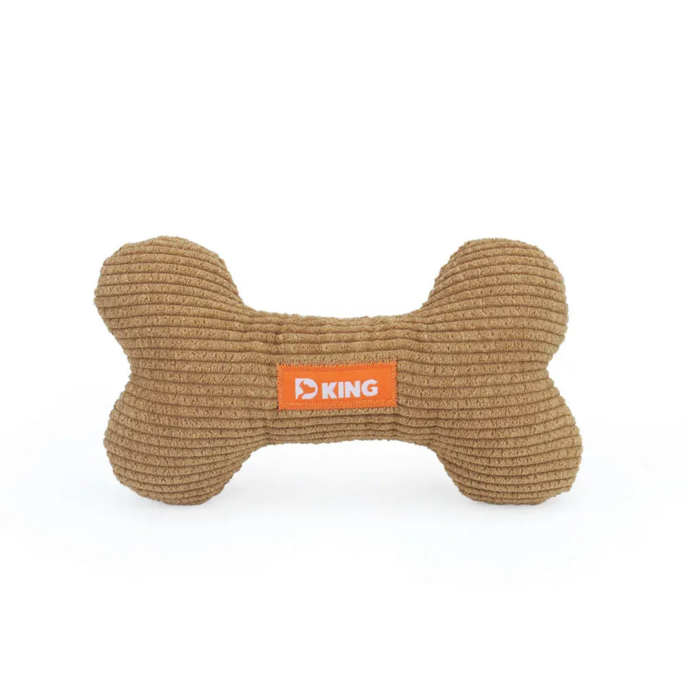 Plush Bone Dog Toy - Small Puppy Squeaky Chew Toy with Multiple Squeakers