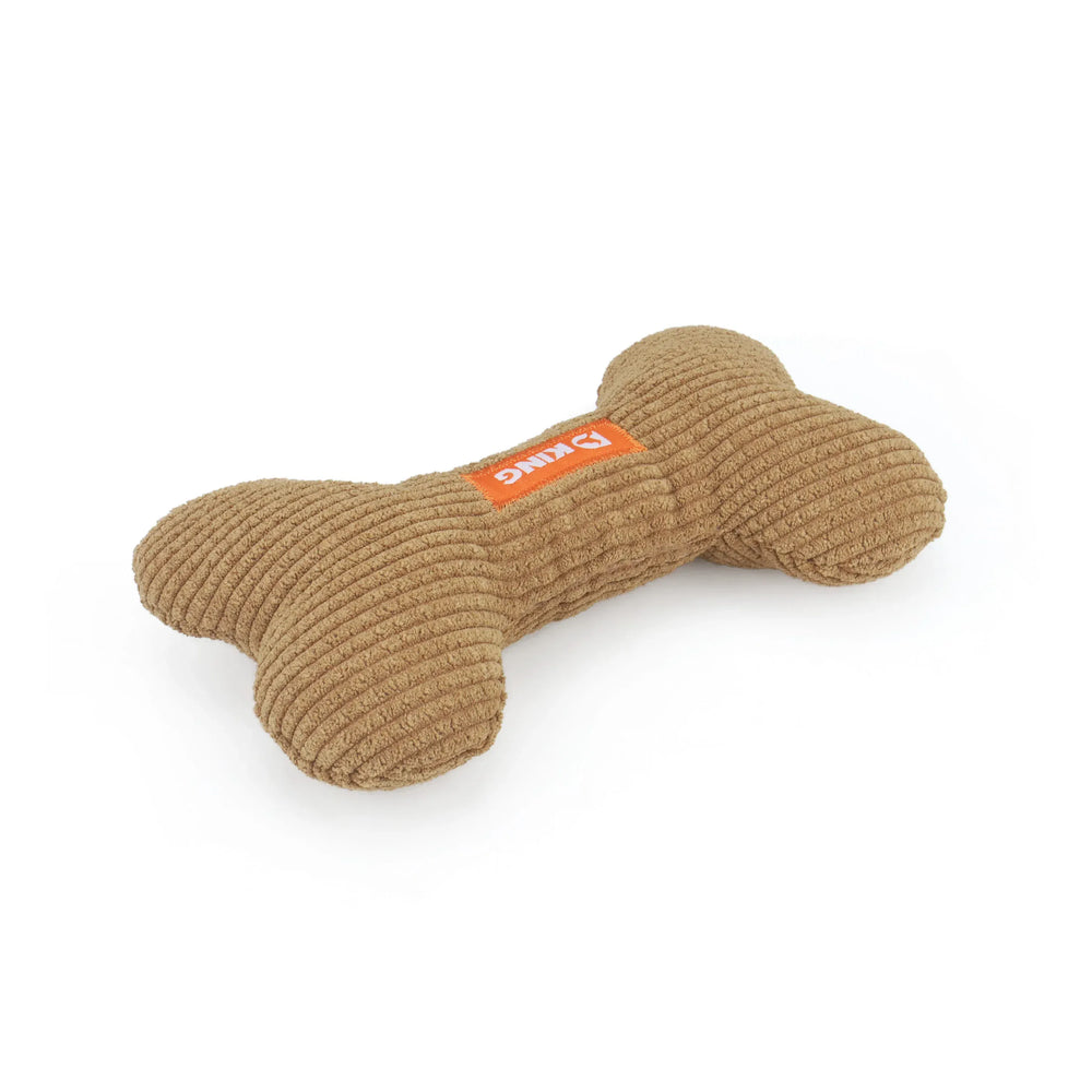 Plush Bone Dog Toy - Small Puppy Squeaky Chew Toy with Multiple Squeakers