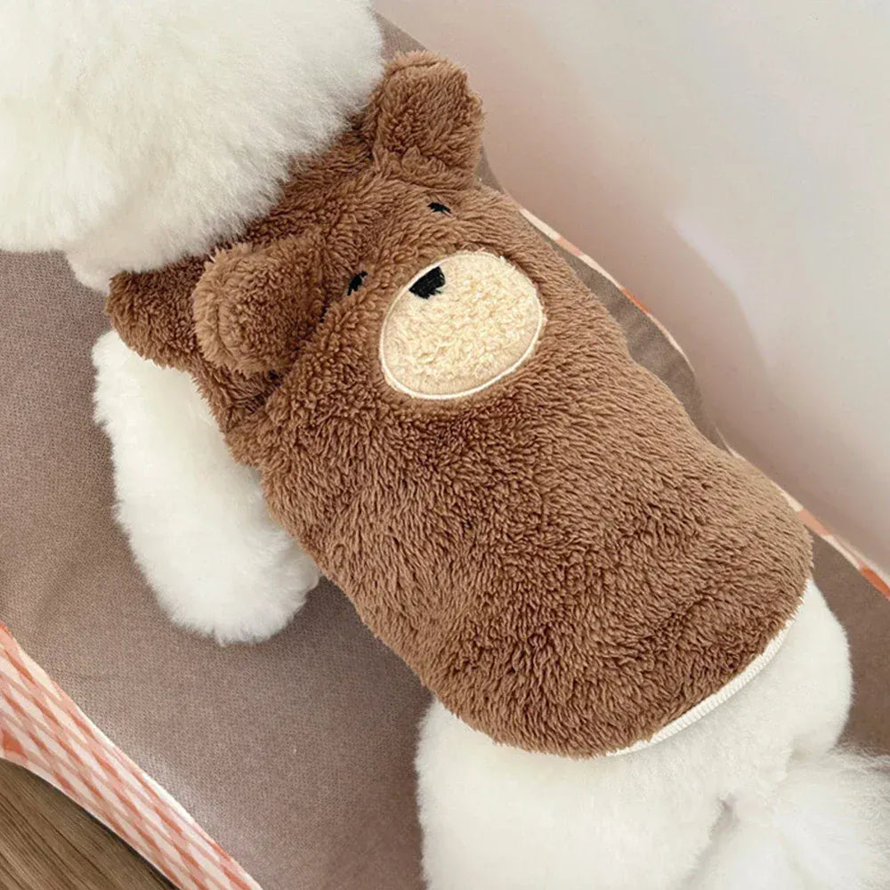 Plush Teddy Bear Dog Sweater | Winter Warm Vest for Small Dogs 1.5β11.5kg | Soft & Cozy Pet Clothes for Teddy, Schnauzer & Puppy
