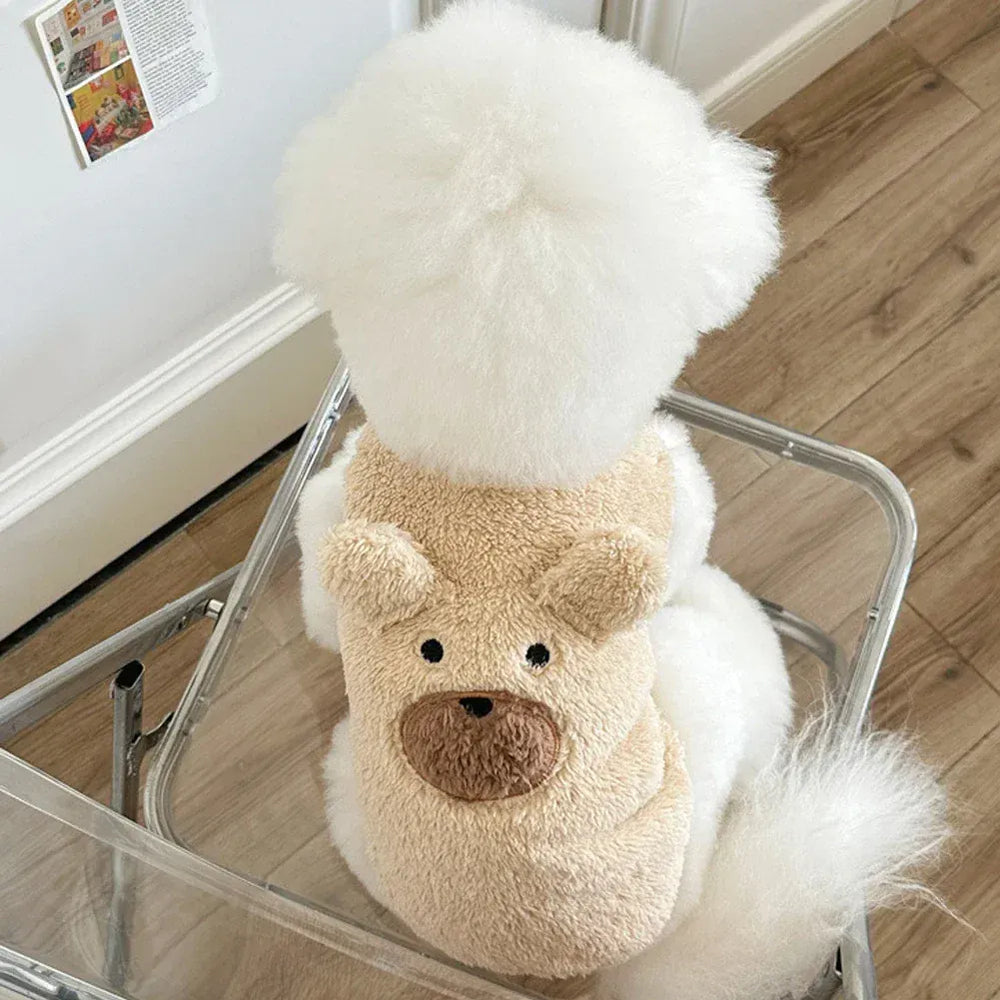 Plush Teddy Bear Dog Sweater | Winter Warm Vest for Small Dogs 1.5β11.5kg | Soft & Cozy Pet Clothes for Teddy, Schnauzer & Puppy