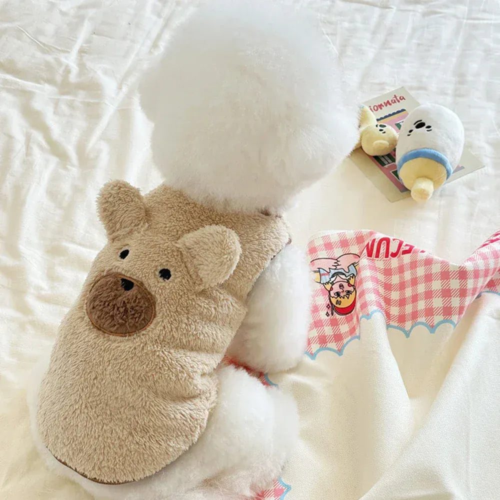 Plush Teddy Bear Dog Sweater | Winter Warm Vest for Small Dogs 1.5β11.5kg | Soft & Cozy Pet Clothes for Teddy, Schnauzer & Puppy