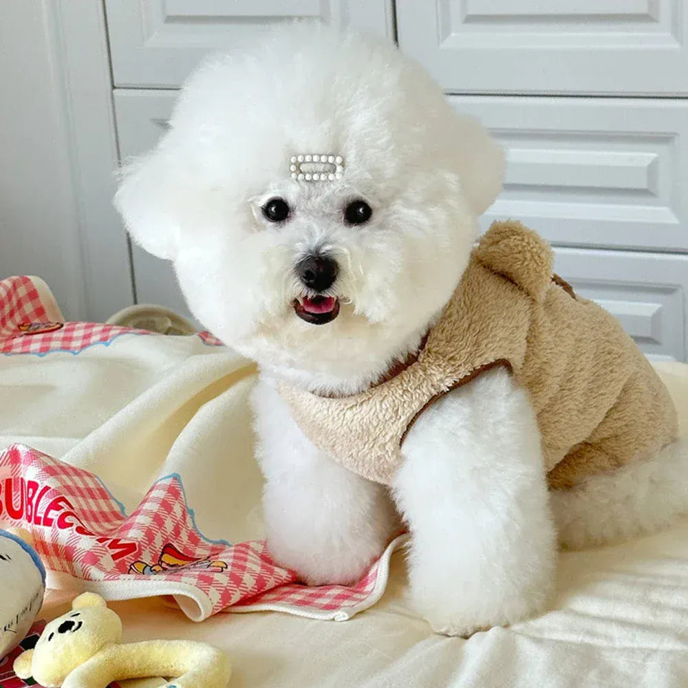 Plush Teddy Bear Dog Sweater | Winter Warm Vest for Small Dogs 1.5β11.5kg | Soft & Cozy Pet Clothes for Teddy, Schnauzer & Puppy