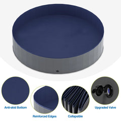 Portable Dog Pool, Foldable Pet Swimming Tub, Anti-Slip Collapsible Pet Bathtub, Hard Plastic Bath Pool for Pets Dogs and Cats
