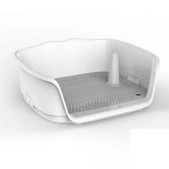 Portable Dog Toilet with Double Layer - Self-Cleaning Puppy Training Pad for Small Dogs & Cats, Anti-Splash Pet Potty Tray