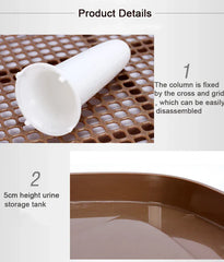 Portable Dog Toilet with Double Layer - Self-Cleaning Puppy Training Pad for Small Dogs & Cats, Anti-Splash Pet Potty Tray