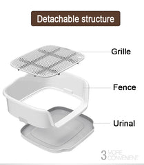 Portable Dog Toilet with Double Layer - Self-Cleaning Puppy Training Pad for Small Dogs & Cats, Anti-Splash Pet Potty Tray