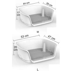 Portable Dog Toilet with Double Layer - Self-Cleaning Puppy Training Pad for Small Dogs & Cats, Anti-Splash Pet Potty Tray