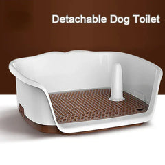 Portable Dog Toilet with Double Layer - Self-Cleaning Puppy Training Pad for Small Dogs & Cats, Anti-Splash Pet Potty Tray