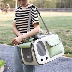 Portable Pet Sling Bag - Large Capacity Breathable Cat & Dog Carrier, Summer Outdoor Single Shoulder Cross-Body Bag for Medium Pets