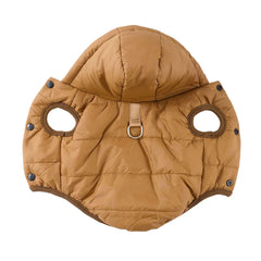Premium Hooded Cat & Dog Coat - Windproof Fleece Jacket with D-Ring