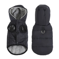 Premium Hooded Cat & Dog Coat - Windproof Fleece Jacket with D-Ring