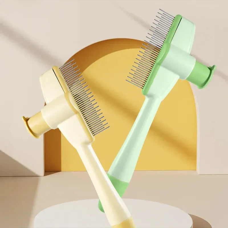 Professional Pet Grooming Brush - Open Knot Massage Comb for Cats & Dogs