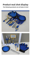 Professional Pet Grooming Kit | Dog & Cat Hair Trimmer, Nail Clipper & Comb Set | Knotting & Hair Removal Tools