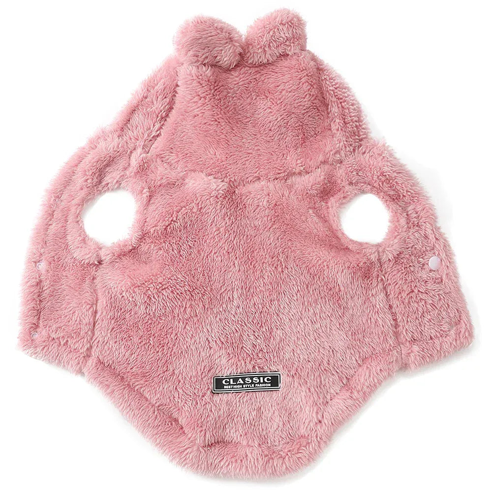 Rabbit Ears Cat Hoodie | Cute Winter Warm Pet Coat for Cats & Small Dogs | Soft Fleece Sphynx Outfit