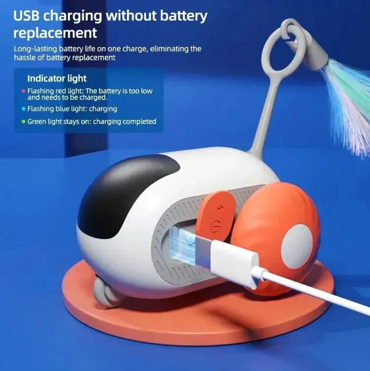 Remote Control Cat Toy Car - Automatic Self-Driving Smart Toy with Obstacle Avoidance
