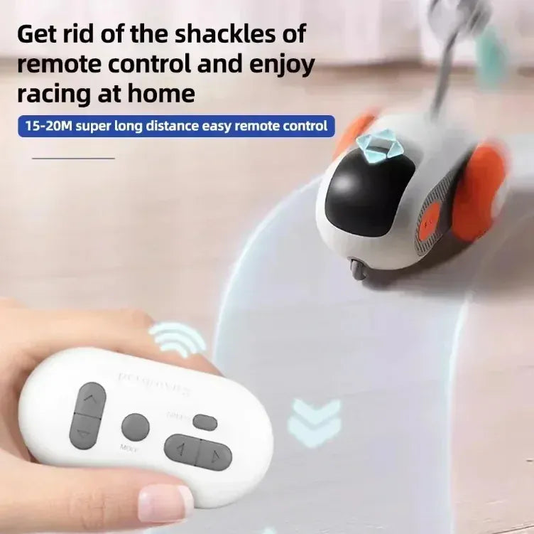 Remote Control Cat Toy Car - Automatic Self-Driving Smart Toy with Obstacle Avoidance