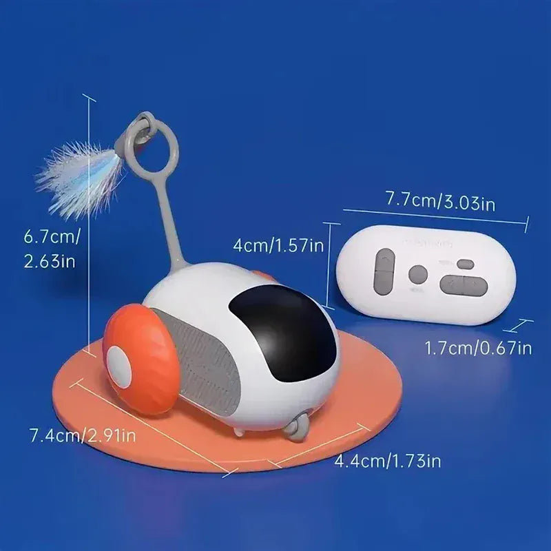 Remote Control Cat Toy Car - Automatic Self-Driving Smart Toy with Obstacle Avoidance