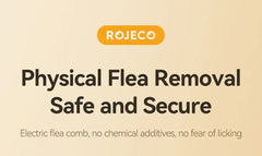 ROJECO Electric Flea Comb | Anti-Lice & Flea Removal Brush for Dogs & Cats | Multifunctional Hair Cleaner