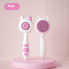 Self-Cleaning Cat Brush | Magic Deshedding Grooming Comb for Cats | Loose Fur Remover & Massage Slicker Brush