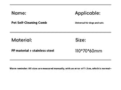 Self-Cleaning Cat Brush | Magic Deshedding Grooming Comb for Cats | Loose Fur Remover & Massage Slicker Brush