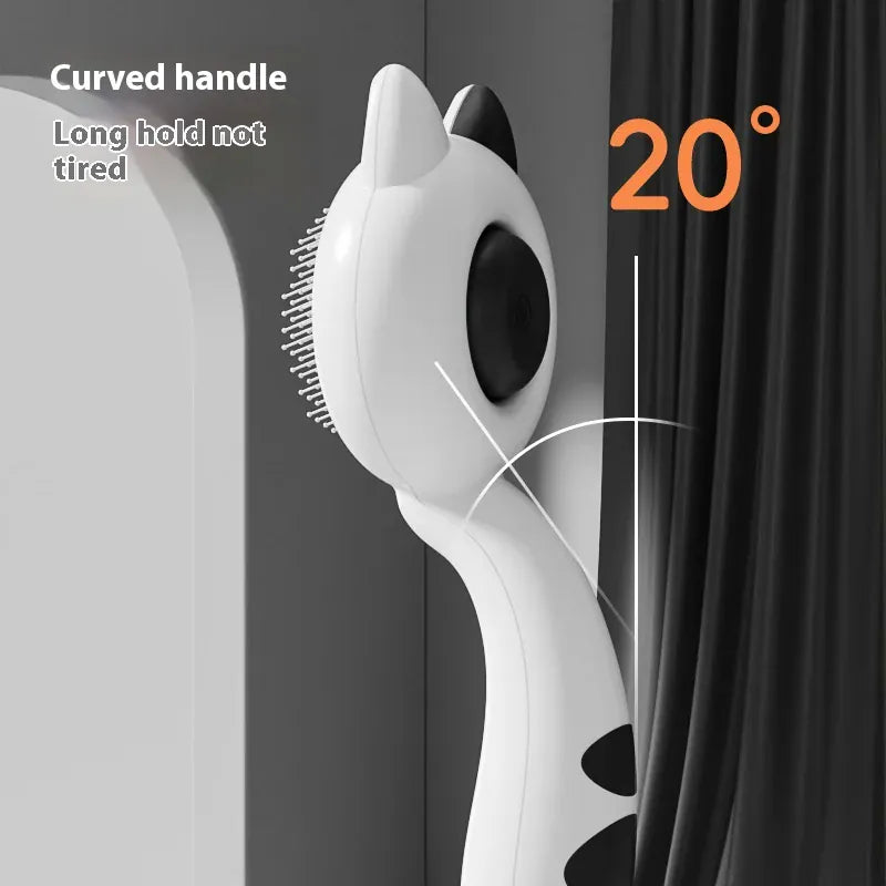 Self-Cleaning Cat Brush | Magic Deshedding Grooming Comb for Cats | Loose Fur Remover & Massage Slicker Brush