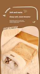Multi-functional cat bed with tunnel for active indoor cats