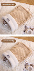 Cat exploring a plush tunnel bed designed for indoor activity