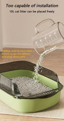 Semi-Enclosed Cat Litter Box - High Fence Design with Privacy Hood
