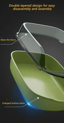 Semi-Enclosed Cat Litter Box - High Fence Design with Privacy Hood