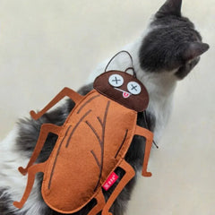Simulation Insect Cat Toy – Cockroach Shape Felt Catnip Bell Toy for Interactive Play & Boredom Relief