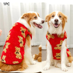 Soft Flannel Dog Pajamas Winter Warm Vest | Cozy Clothes for Small, Medium & Large Dogs (2.5–35kg)
