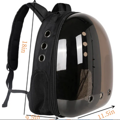 Space Capsule Pet Backpack - Transparent Cat Carrier Bag, Portable Breathable Pet Bubble Backpack for Small Dogs & Cats