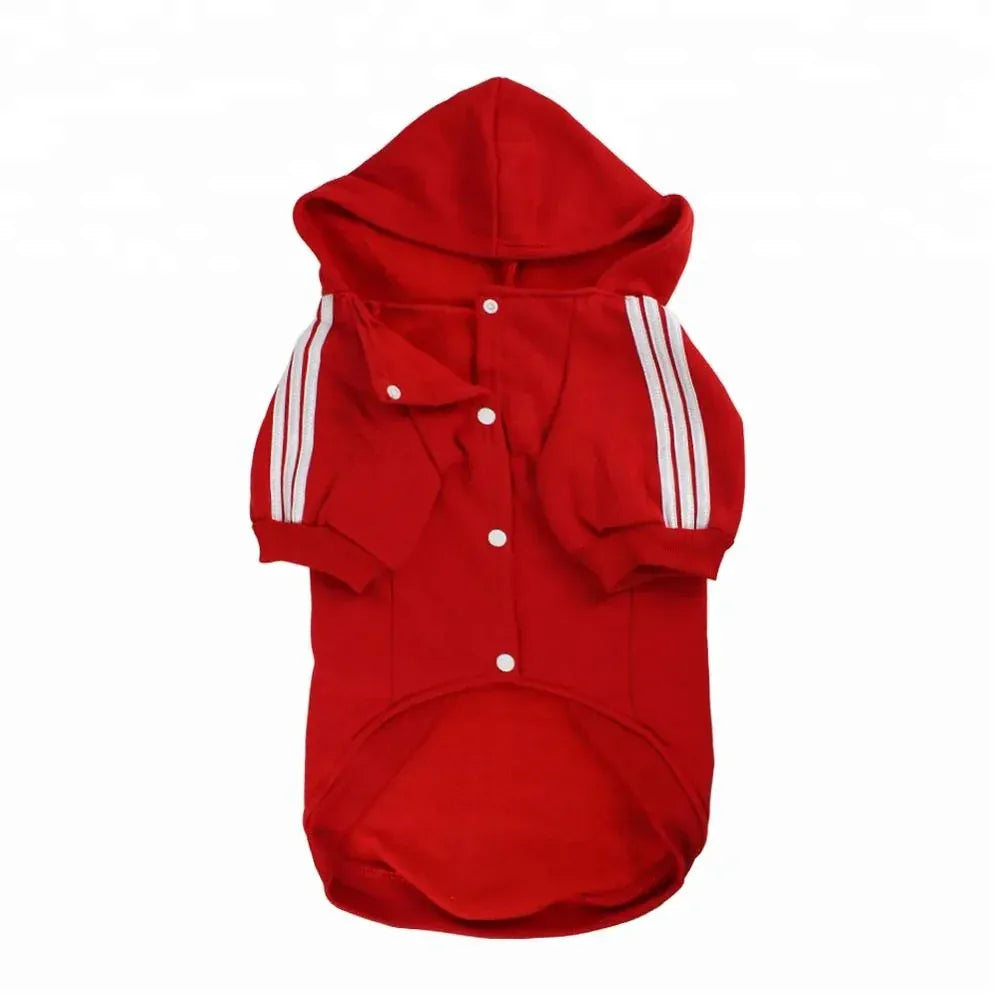 Sports Dog Hoodie - Fashion Striped Hoodie for Medium & Large Dogs