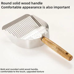 Stainless Steel Cat Litter Scoop - Long Handle Tofu Sand Litter Shovel, Durable Pet Waste Cleaning Tool for Litter Boxes