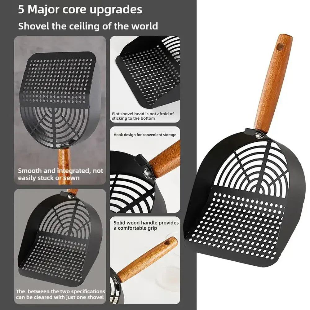 Cat litter scoop made of stainless steel for long-lasting use